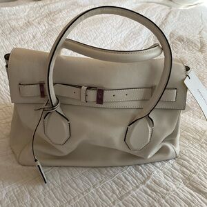 Karen Millen White Leather Bag NWT (bone white)